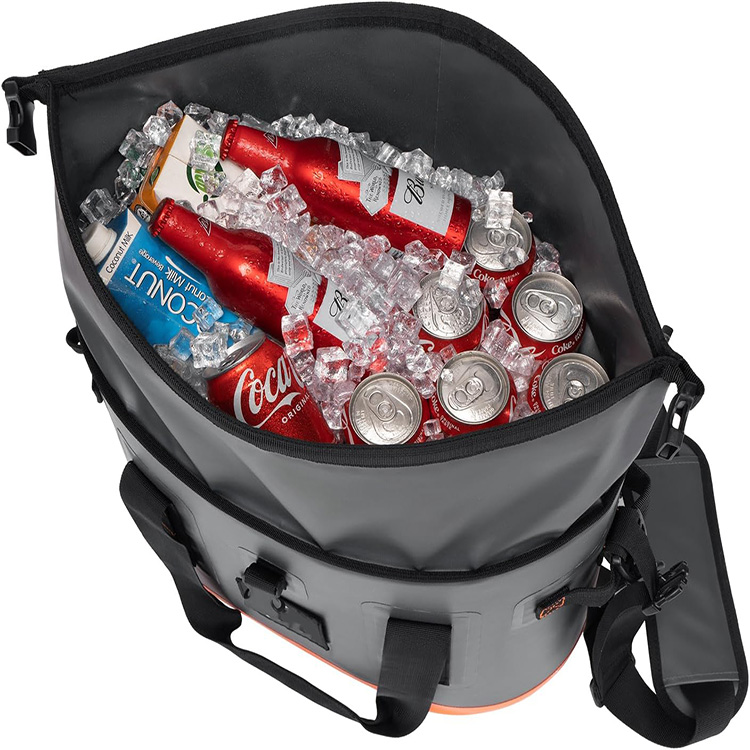 High Capacity Insulated Leakproof Cooler Bag That Holds 30 Cans with Zipper Closure for Beach Picnic Camping Grocery Travel
