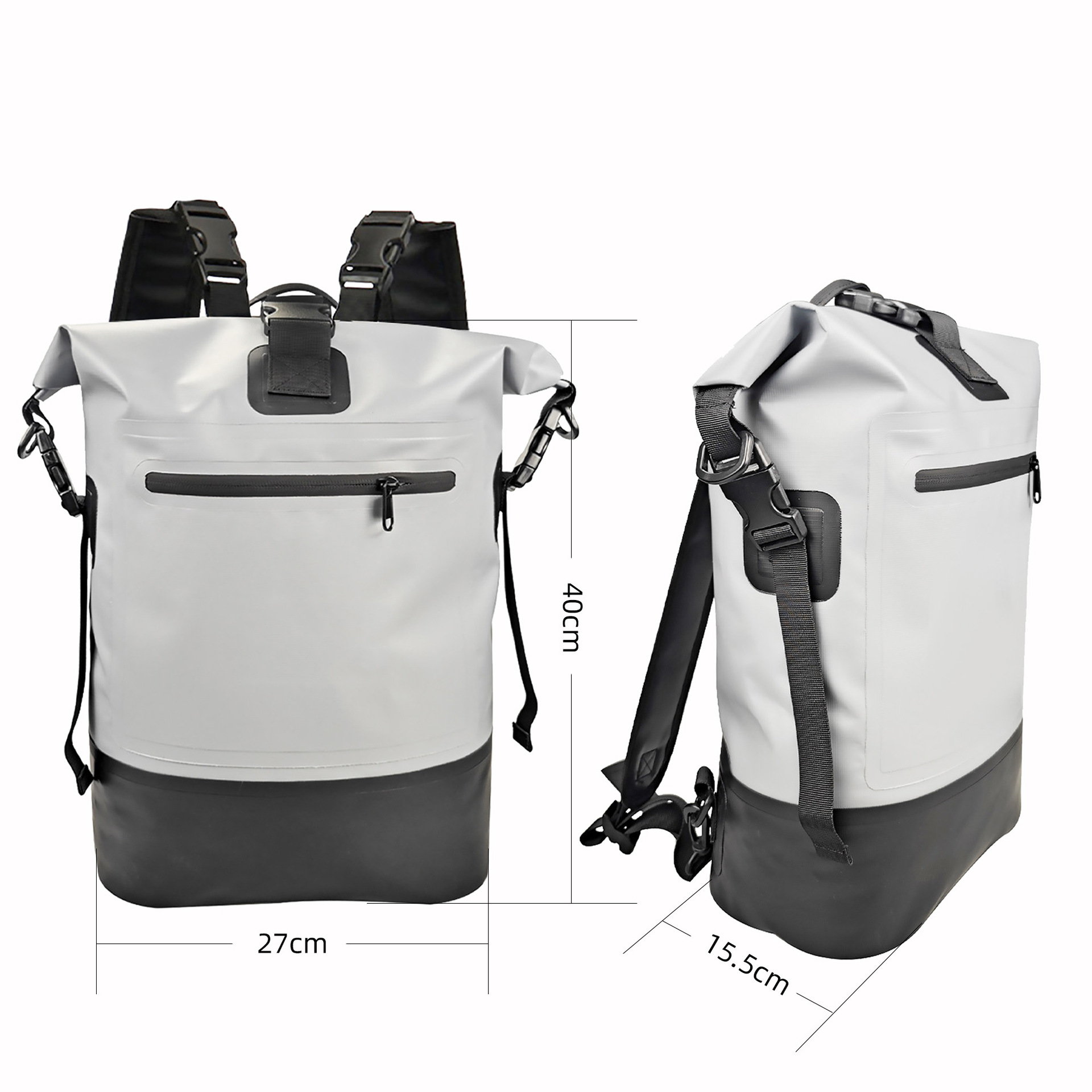 25L Unisex Waterproof PVC Dry-Wet Separation Folding Dry Bag & Backpack with Bucket Design fot Outdoor Activities