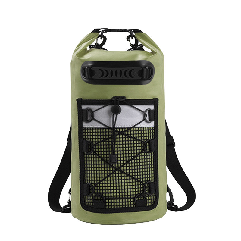 Outdoor Waterproof Bag - PVC Dry Bag Single Shoulder and Backpack 2-in 1 for Rafting, Canyoning, Hiking