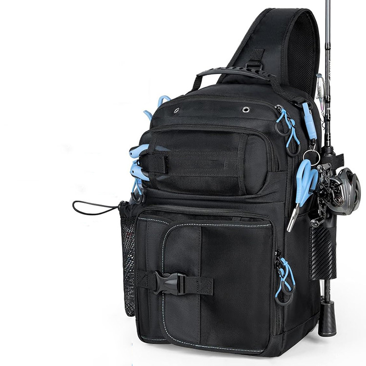 Waterproof Wear-resistant Large Capacity Fishing Backpack with Multi Detachable Tackle Pockets for River Bank Lure Angling