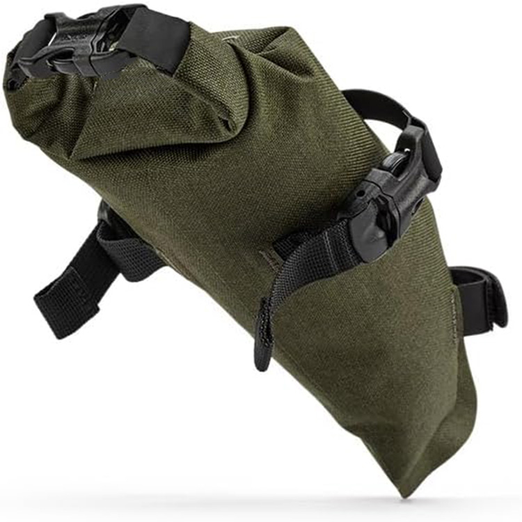 Waterproof Roll-Top Large Capacity Bike Saddle Bag with Quick Release Mount for Bikepacking Touring Cycling Adventure