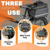Large Capacity Waterproof Bike Pannier Bag with Double Saddle Design for Cycling Commuting Touring
