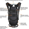 Water-Resistant Nylon Large Capacity Cycling Backpack with Helmet Holder for Road Biking Commuting Outdoor Travel Hiking