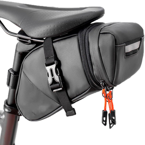 Expandable Large Capacity Waterproof Bike Pannier Bag with Reflective Stripe for Commuting Touring Grocery