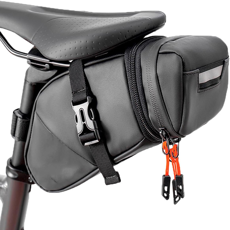 Expandable Large Capacity Waterproof Bike Pannier Bag with Reflective Stripe for Commuting Touring Grocery
