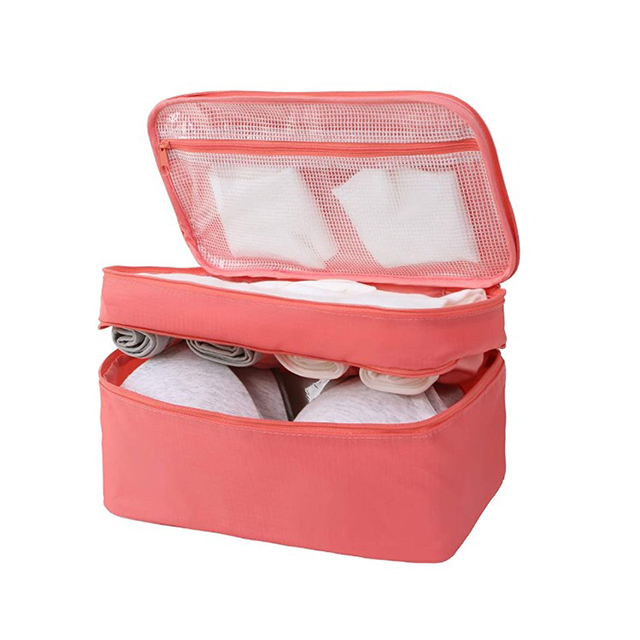 Hot Selling Large Compartment Lightweight Double Layer Korean Cosmetic Bag(EPZ-471)