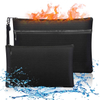 High Quality Two Pockets Waterproof Fireproof Money Bag for Documents Cash(EPZ-297)