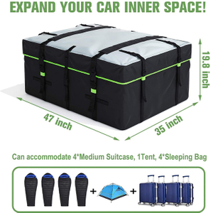 Hot Sell Durable 19 Cubic Feet Waterproof Rooftop Cargo Carrier Car Roof Bags(EPZ-506)