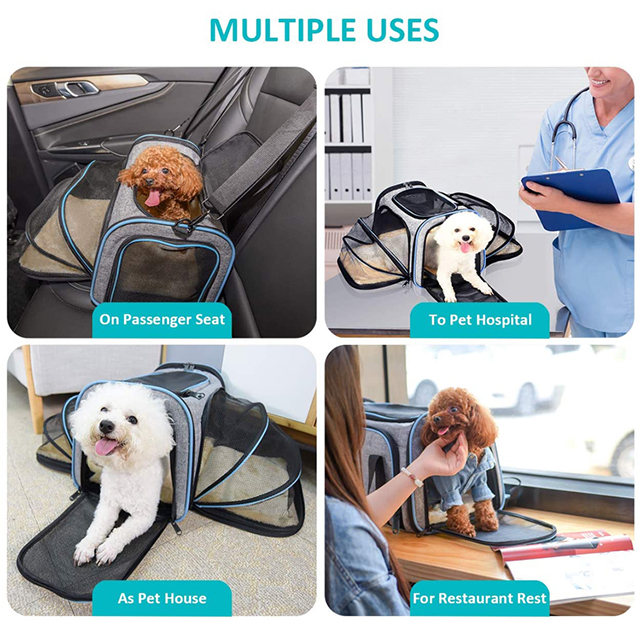 Premium Quality Airline Approved Expandable Foldable Soft-Sided Pet Carrier Bag(EPZ-302)