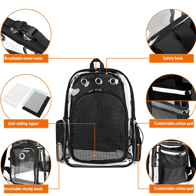 Factory Direct Breathable Clear Lightweight Portable Pet Bag for Travel Hiking(EPZ-559)