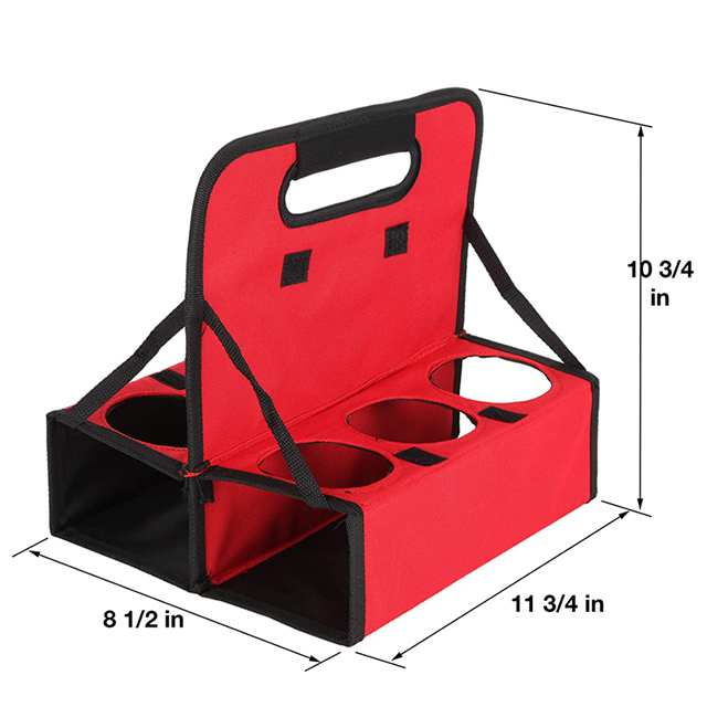 Hot Sell Reusable Folds Flat Holds 6 Cups or Cans Sturdy Frame Cup Carrier Holder(EPZ-235)