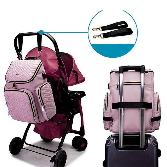 Ready to Ship Large Capacity Mummy Diaper Bag Baby with USB Charging Port(EPZ-387)