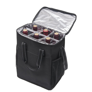 Hot Sell Insulated Padded Wine Cooler Bag with Handle And Adjustable Shoulder Strap(EPZ-183)
