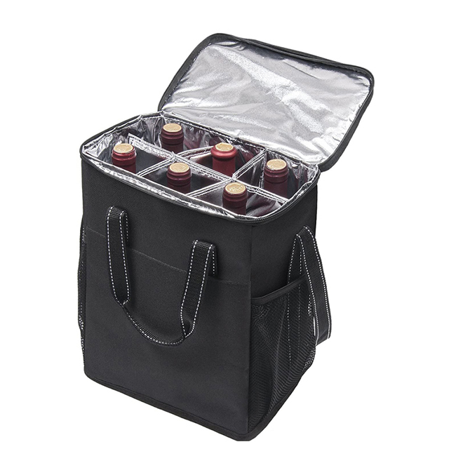 Hot Sell Insulated Padded Wine Cooler Bag with Handle And Adjustable Shoulder Strap(EPZ-183)