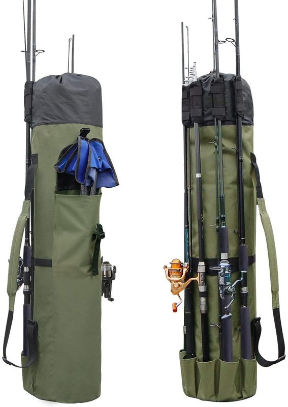 Promotional Durable Canvas Fishing Rod And Reel Storage Bag For Fishing Enthusiasts