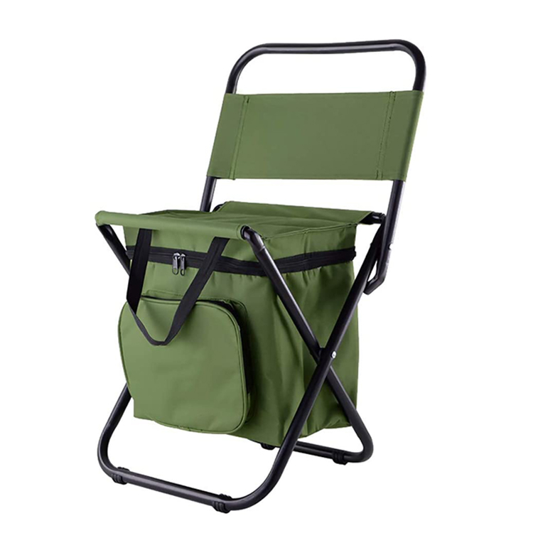 Newest Design Outdoor Portable Folding Fishing Chair Seat Bag With Insulated Picnic Bag