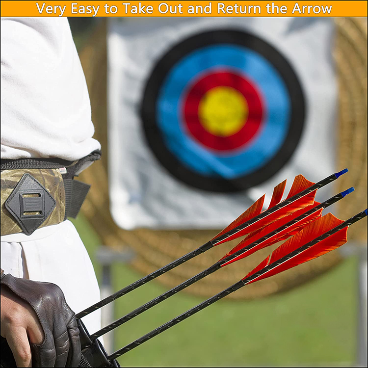Well Sale Outdoor Polyester 3 Tubes Hunting Arrow Bag Archery Pack With Release Pockets And Belt