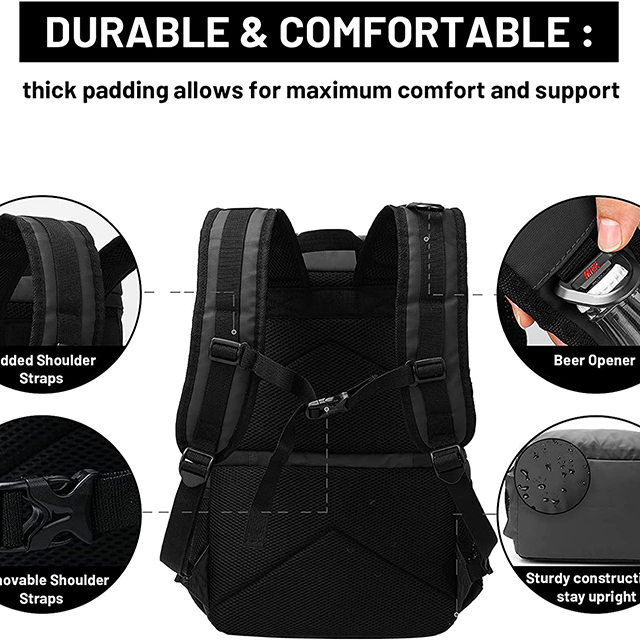 Cooler Insulated Waterproof Cooler Backpack Leakproof Lightweight Back Pack with Cooler Compartment 