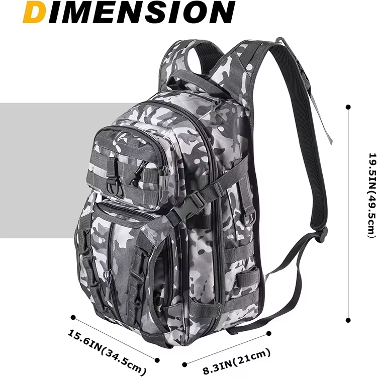Waterproof Lightweight Scratch Resistant Fishing Backpack with Rod Holder