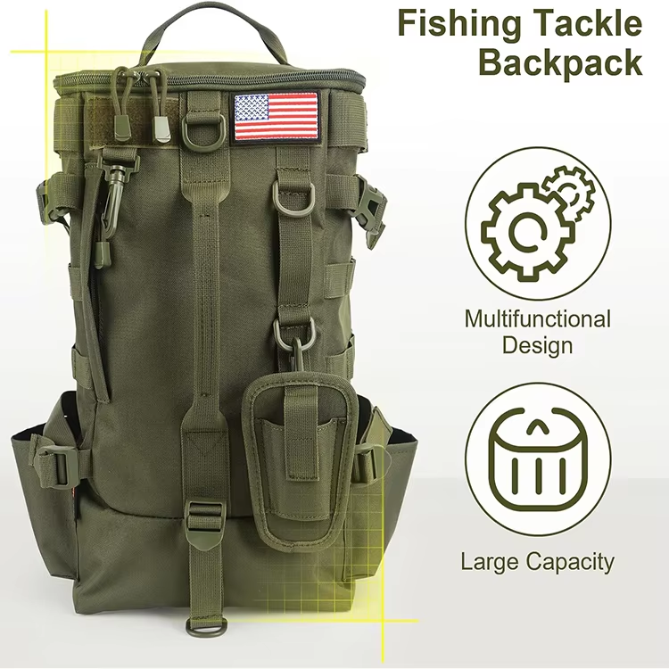 Mutil-functional Large Capacity Tackle Bag Fishing With Rod Holders Fishing Duffle Bag