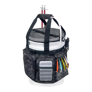 Adjustable Water Resistance Durable Fishing Bags Fishing Bucket Organizer With Mesh Cover