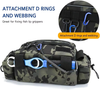 Functional Waterproof Multi-pockets Fishing Waist Bag Fishing Fanny Pack with Rod Holder