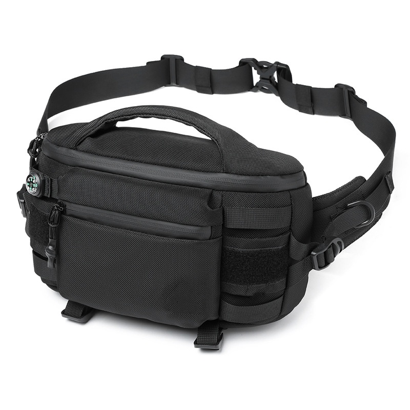 Tactical Waist Bag, Men's Crossbody Bag, Waterproof Multifunctional Outdoor Portable Bag, Cycling Shoulder Bag