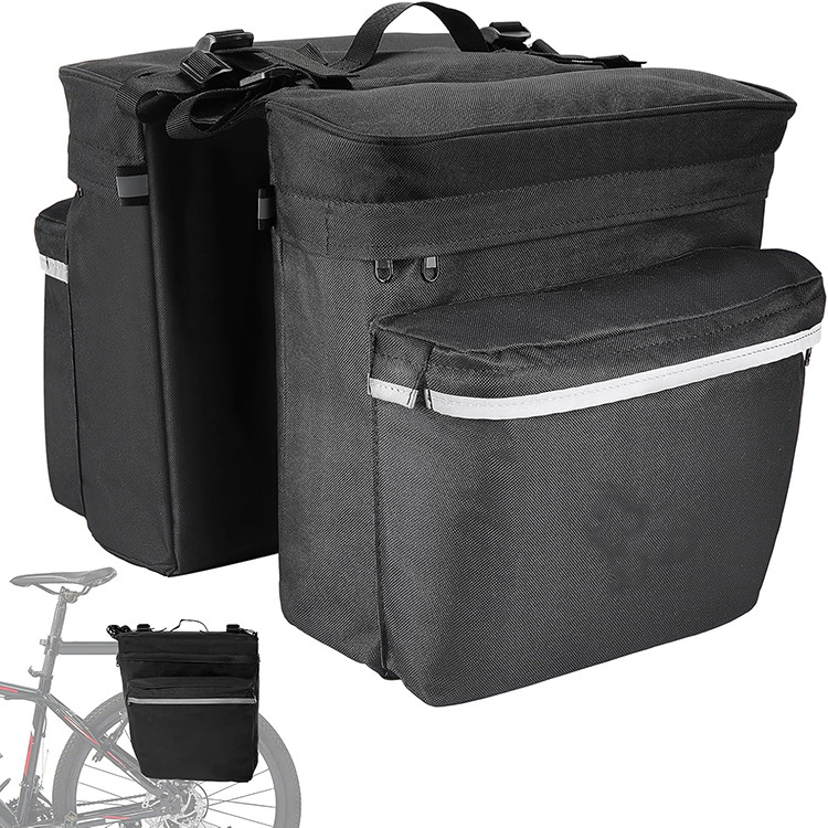 Waterproof Upgraded Large Capacity cycle Pannier Bag with Rain Cover for Touring Traveling Commuting Outdoor Adventure