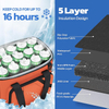 Double-Deck Leakproof Insulated Large Capacity Cooler Bag with Separate Compartments for Hot Cold Food Camping Picnic Travel