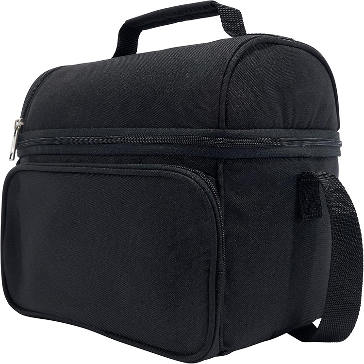 Deluxe Insulated Dual Compartment Lunch Bag with Heavy-Duty Zipper for Work Jobsite Office Picnic Outdoor Daily Use