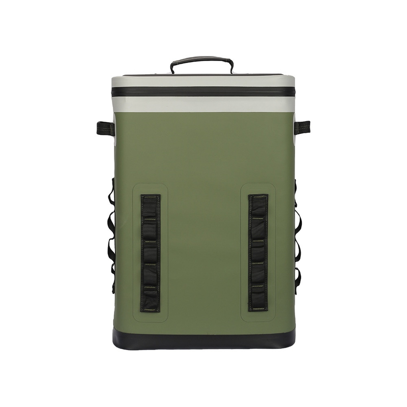 TPU Cooler Backpack with Zipper Closure Outdoor Waterproof Insulated Bag Portable Adjustable Shoulder Straps