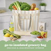 Insulated Leakproof Large Capacity Insulated Tote Bag with Sturdy Handles for Grocery Shopping Picnic Beach Work Lunch Travel