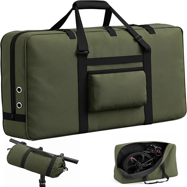 Foldable Large Capacity Bike Travel Bag with Shoulder Strap for 20-26 inch Bicycle Transport Storage Outdoor Cycling Trip