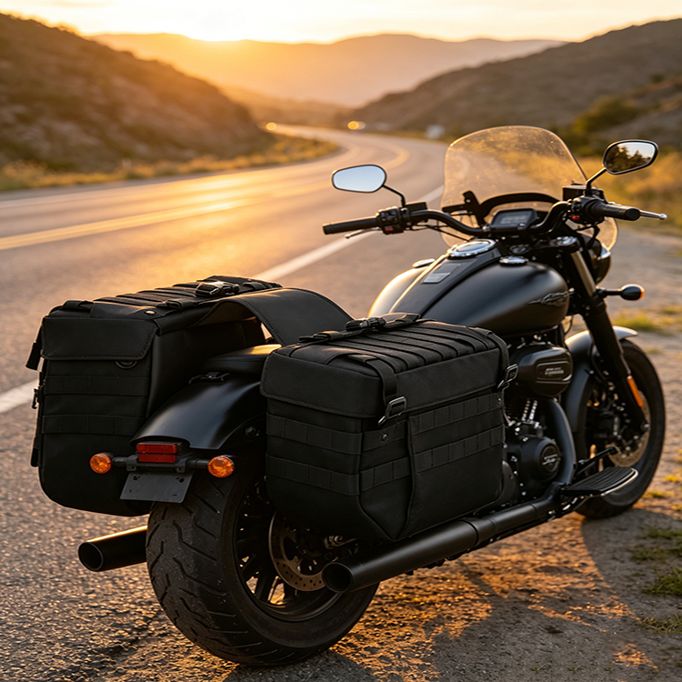 Heavy-Duty Large Capacity Motorcycle Saddlebag with Quick Release Buckles for Touring Travel Outdoor Adventure Riding