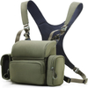 Nylon Lightweight Waterproof Tactical Chest Pack with Padded Adjustable Harness Straps for Hunting Bird Watching Shooting