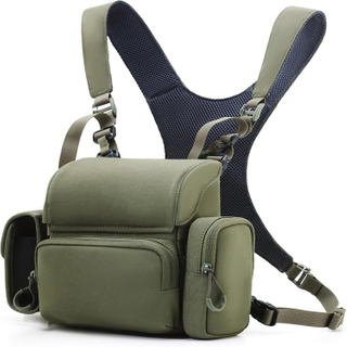 Nylon Lightweight Waterproof Tactical Chest Pack with Padded Adjustable Harness Straps for Hunting Bird Watching Shooting