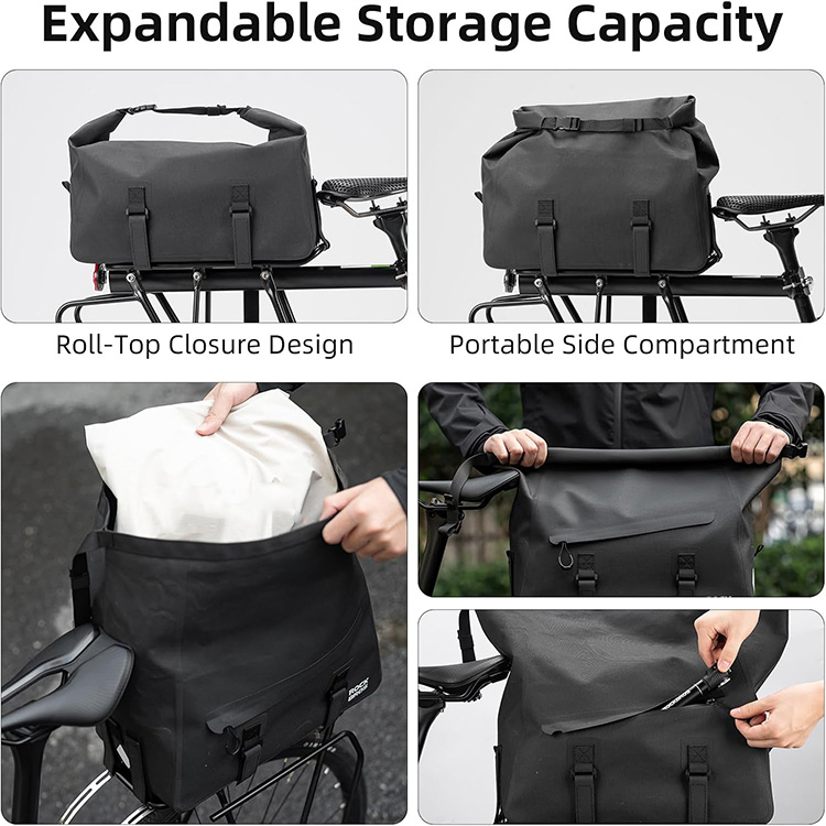 Durable Bikepacking Bike Saddle Bag That Fits Tools Gear with Reflective Details for Outdoor Riding Travel Use