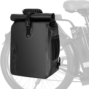 Large Capacity Waterproof Bike Pannier Bag with Rain Cover for Cycling Commuting Touring Travel