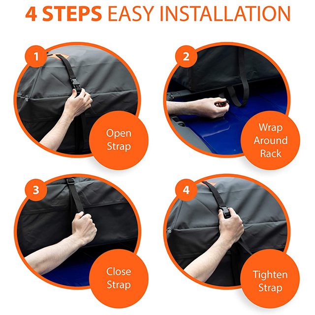 Factory Price Premium Quality Waterproof Foldable Traveling Roof Top Car Bag(EPZ-507)