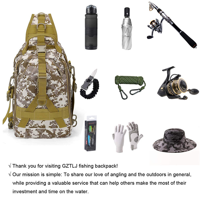 Hot Sell Multinfunctional Durable Hunting Backpack Fishing Tackle Storage Bag(EPZ-524)