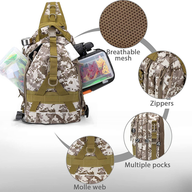 Hot Sell Multinfunctional Durable Hunting Backpack Fishing Tackle Storage Bag(EPZ-524)