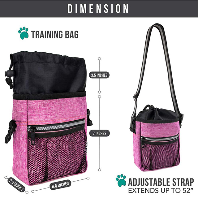 New Designer Large Capacity Durable Dog Treat Pouch with Waist Shoulder Strap(EPZ-307)