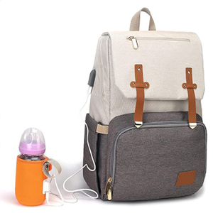 China Direct Neutral Nappy Backpack with Bottle Warmer Baby Bottle Warmer Bag(EPZ-087)