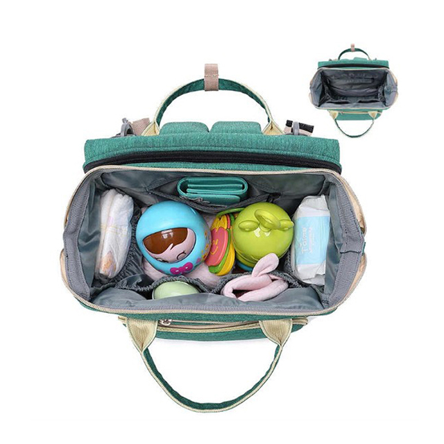 Ready To Ship Large Capacity Multifunctional Diaper Backpack Baby Bed Bag(EPZ-261)