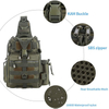 Multi-Function Water-resistant Fishing Tackle Storage Bag Outdoor Cross Body Sling Bag with Rod Holder