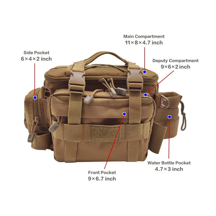 Well Designed Large Capacity Saltwater Resistant Fishing Tackle Storage Bag With Rod Holder