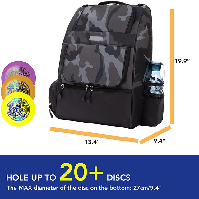 Disc Golf Backpack Camouflage Disc Golf Bag with big Capacity 