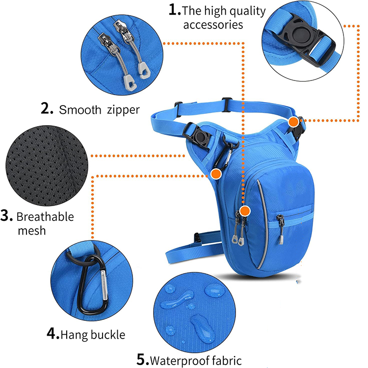Hot Sale Expandable Waterproof Leg Fanny Bag with Adjustable Straps for Outdoor