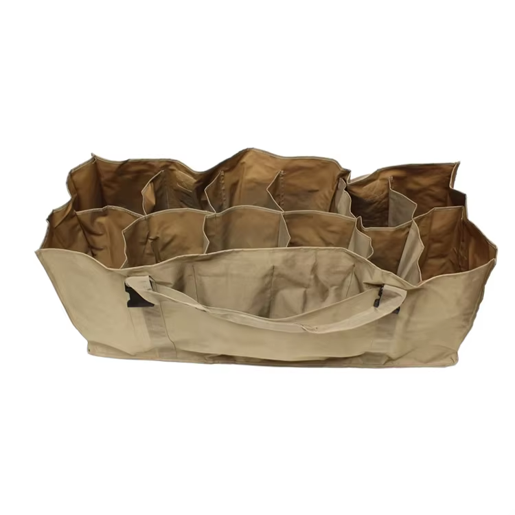 Factory Direct Supply Large Capacity 12 Slot Canvas Duck Decoy Bag Hunting Storage Bag