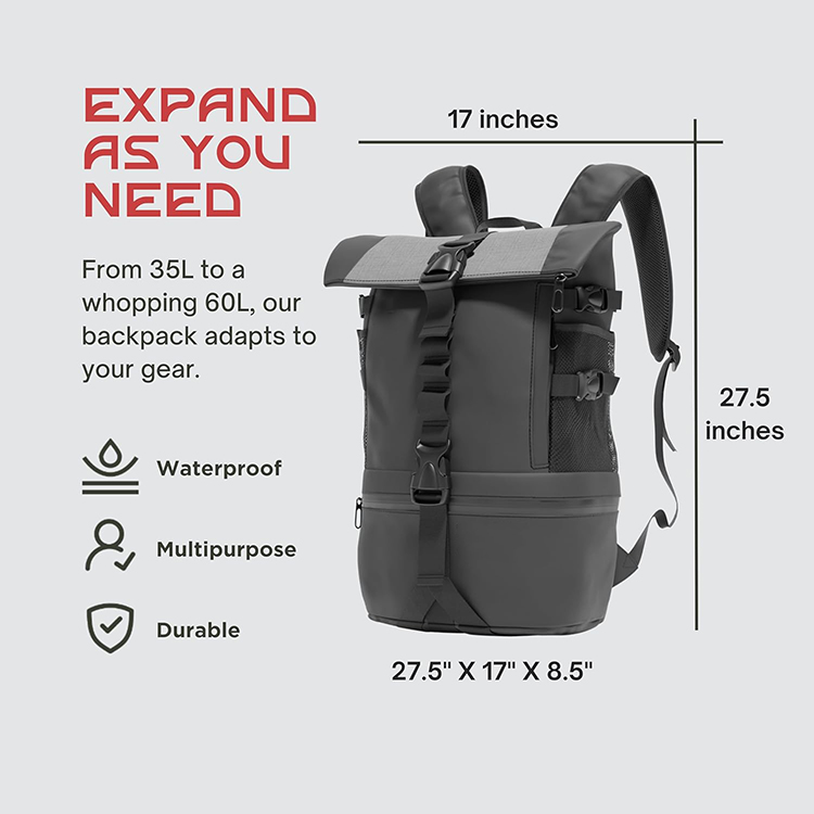 New Designed Waterproof Casual Sports Backpack with Shoe&Laptop Compartment